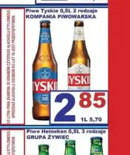 Delikatesy Justynka Piwo Tyskie oferta
