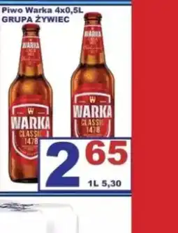 Delikatesy Justynka Piwo Warka oferta