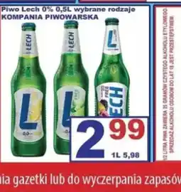 Delikatesy Justynka Piwo Lech oferta