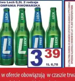 Delikatesy Justynka Piwo Lech oferta