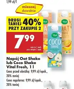 Biedronka Napój oat shake banan pomarańcza Vital fresh oferta