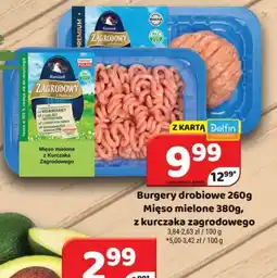 Delfin Burgery drobiowe/Mięso mielone z kurczaka Zagrodowego oferta