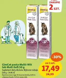 Maxi Zoo GimCat pasta Multi-Wit lub Malt-Soft oferta