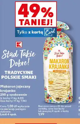 Kaufland Makaron jajeczny krajanka oferta