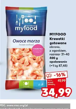 Kaufland Krewetki gotowane Myfood oferta