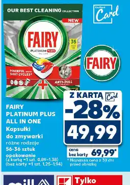 Kaufland Kapsułki do zmywarki Fairy Platinum Plus All in One oferta