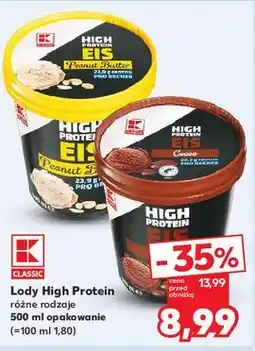 Kaufland Lody proteinowe K-Classic oferta
