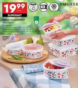 Biedronka Zestaw 3 pojemników na żywność Smukee oferta