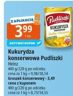 E.Leclerc Kukurydza konserwowa Pudliszki 400g/220g Heinz oferta