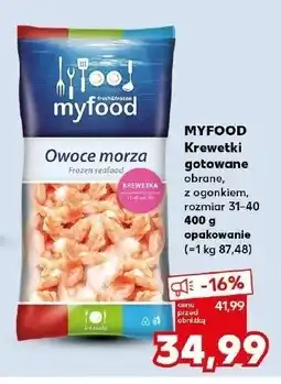 Kaufland Krewetki gotowane obrane 31/40 Myfood oferta