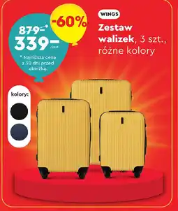 Biedronka Zestaw walizek Wings oferta
