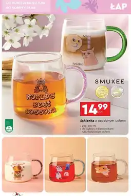 Biedronka Szklanka z ozdobnym uchem Smukee oferta