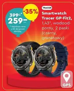 Biedronka Smartwatch gp-fit 2 granatowy Tracer oferta