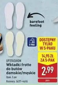 ALDI Wkładki frotte do butów męskie Up2Fashion oferta