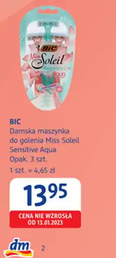 dm drogerie markt Damska maszynka do golenia Bic Miss Soleil Sensitive Aqua oferta