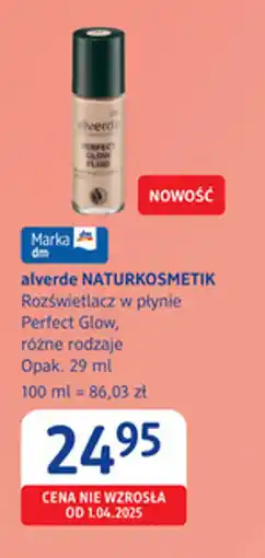 dm drogerie markt alverde NATURKOSMETIK Rozświetlacz w płynie Perfect Glow oferta