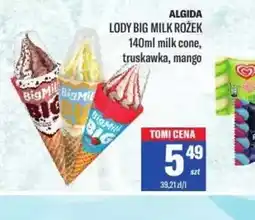 TomiMarkt Lody Big Milk Rożek oferta