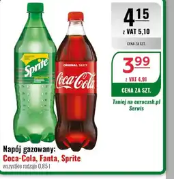 Eurocash Napój gazowany Coca-Cola, Fanta, Sprite oferta