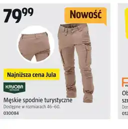 Jula Męskie spodnie turystyczne oferta