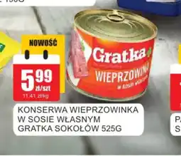 Bingo Konserwa wieprzowinka w sosie własnym Gratka Sokołów oferta