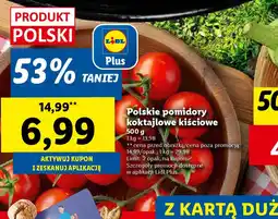 Lidl Polskie pomidory koktajlowe kiściowe oferta