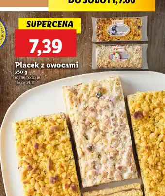 Lidl Placek z owocami oferta