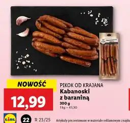 Lidl Kabanoski z baraniną Pikok od Krajana oferta