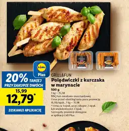 Lidl Polędwiczki z kurczaka w marynacie Grill&Fun oferta