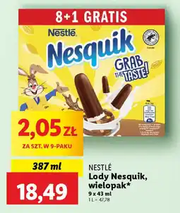 Lidl Lody Nesquik oferta