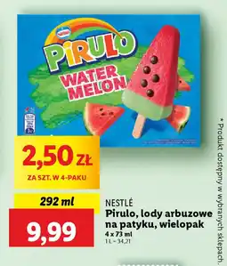 Lidl Pirulo, lody arbuzowe na patyku oferta