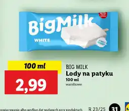 Lidl Lody Big Milk na patyku oferta