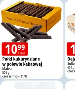 E.Leclerc Pałki kukurydziane w polewie kakaowej Mateo oferta
