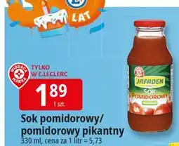 E.Leclerc Sok pomidorowy pikantny Wiodąca Marka Jafaden oferta