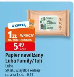 E.Leclerc Papier nawilżany woda aloesowa Luba oferta