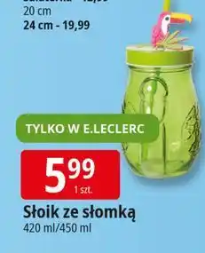 E.Leclerc Słoik ze słomką 450 ml oferta