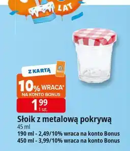 E.Leclerc Słoik z metalową pokrywką 450 ml oferta