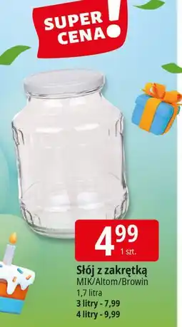 E.Leclerc Słój z zakrętką 4 l Browin oferta