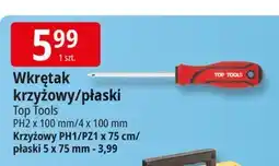 E.Leclerc Wkrętak płaski 5.0 x 75 mm Top Tools oferta