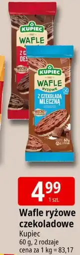 E.Leclerc Wafle ryżowe w czekoladzie deserowej Kupiec oferta