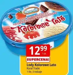 E.Leclerc Lody śmietankowo-truskawkowo-czekoladowe Koral Kolorowe Lato oferta