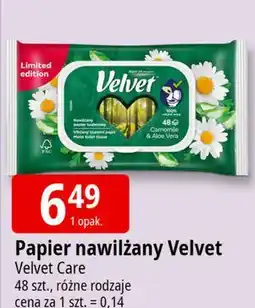 E.Leclerc Papier toaletowy nawilżany rumianek & aloe vera Velvet oferta