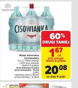 Carrefour Woda mineralna Cisowianka oferta