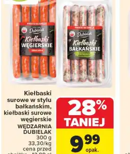 Carrefour Kiełbaski surowe Wędzarnia Dubielak oferta