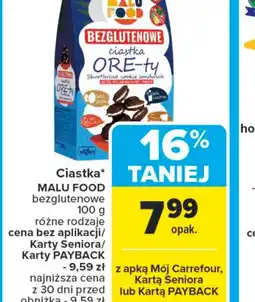 Carrefour Ciastka Malu Food bezglutenowe oferta
