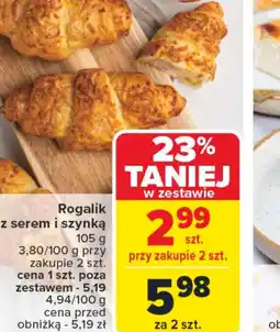 Carrefour Rogalik z serem i szynką oferta