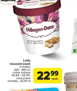 Carrefour Lody Häagen-Dazs w kubku oferta