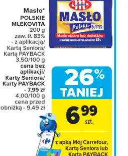 Carrefour Masło Polskie Mlekovita oferta