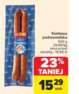 Carrefour Kiełbasa podwawelska Morliny oferta