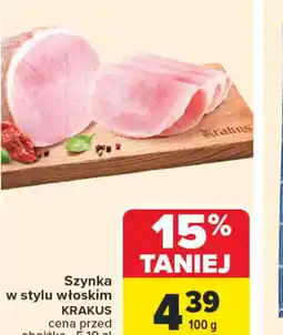 Carrefour Szynka w stylu włoskim Krakus oferta