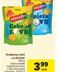 Carrefour Krakersy mini Lajkonik oferta